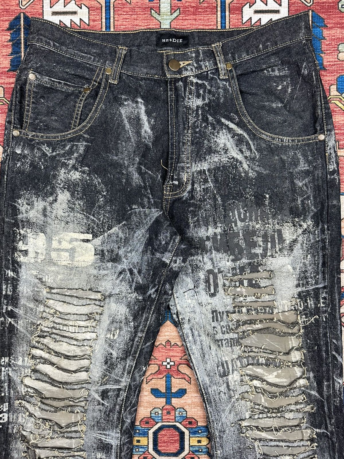 Japanese Brand × Seditionaries 🔥RARE🔥HN+DIE SEDITIONARIES TRASHED FALRE DENIM Size US 32 / EU 48 - 5 Thumbnail