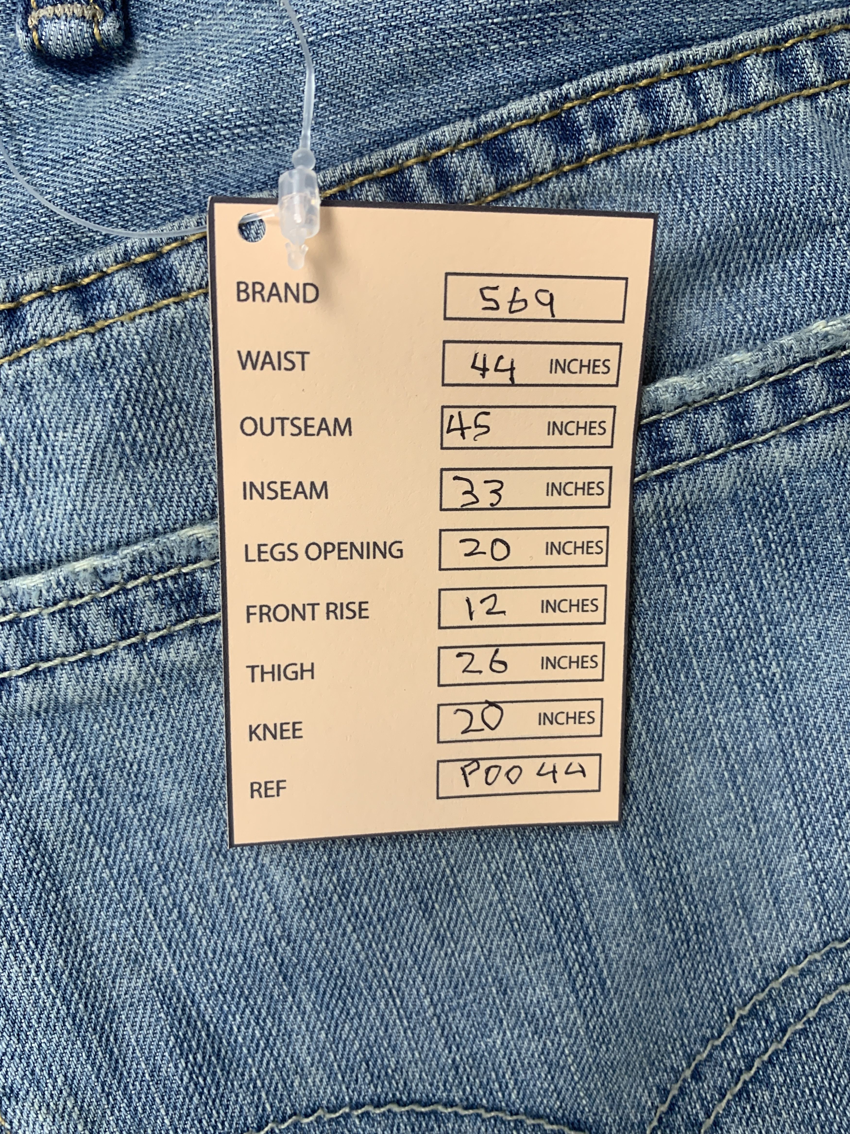 Levi's Vintage LEVI'S 569 Faded Loose Straight Cut Mid Wash Jeans Size US 44 / EU 60 - 20 Thumbnail