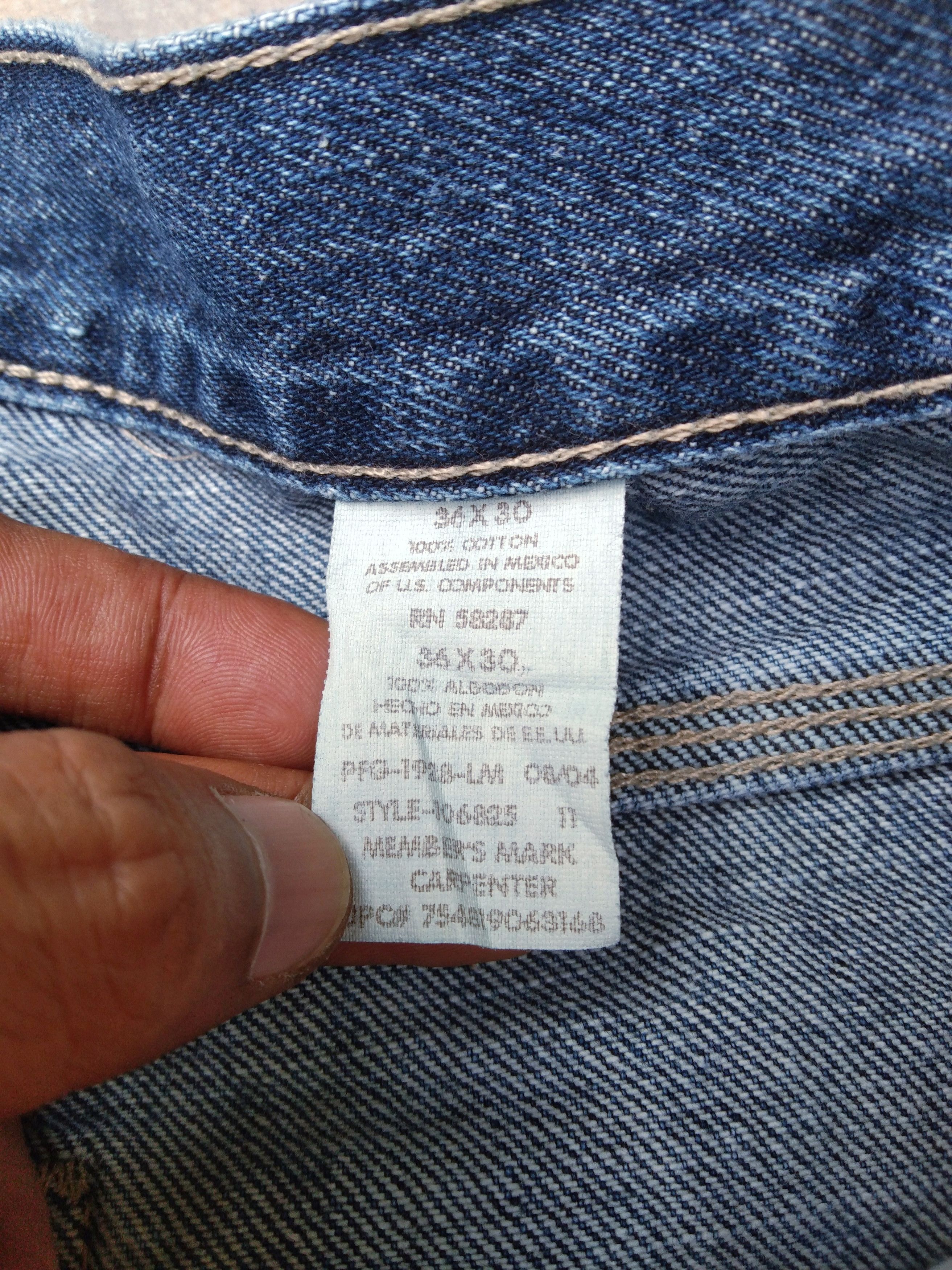 Walmart Vintage Member's Mark Carpenter Jeans 36x31 Size US 36 / EU 52 - 9 Thumbnail