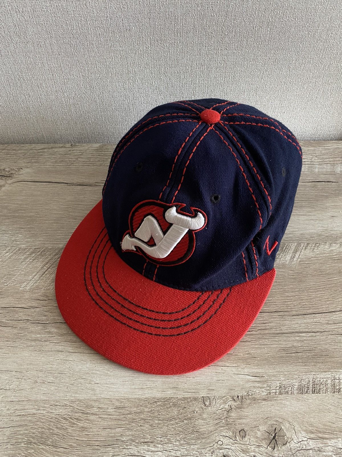 Vintage New Jersey Devils American Needle Blockhead Snapback NHL Hockey Hat  RARE