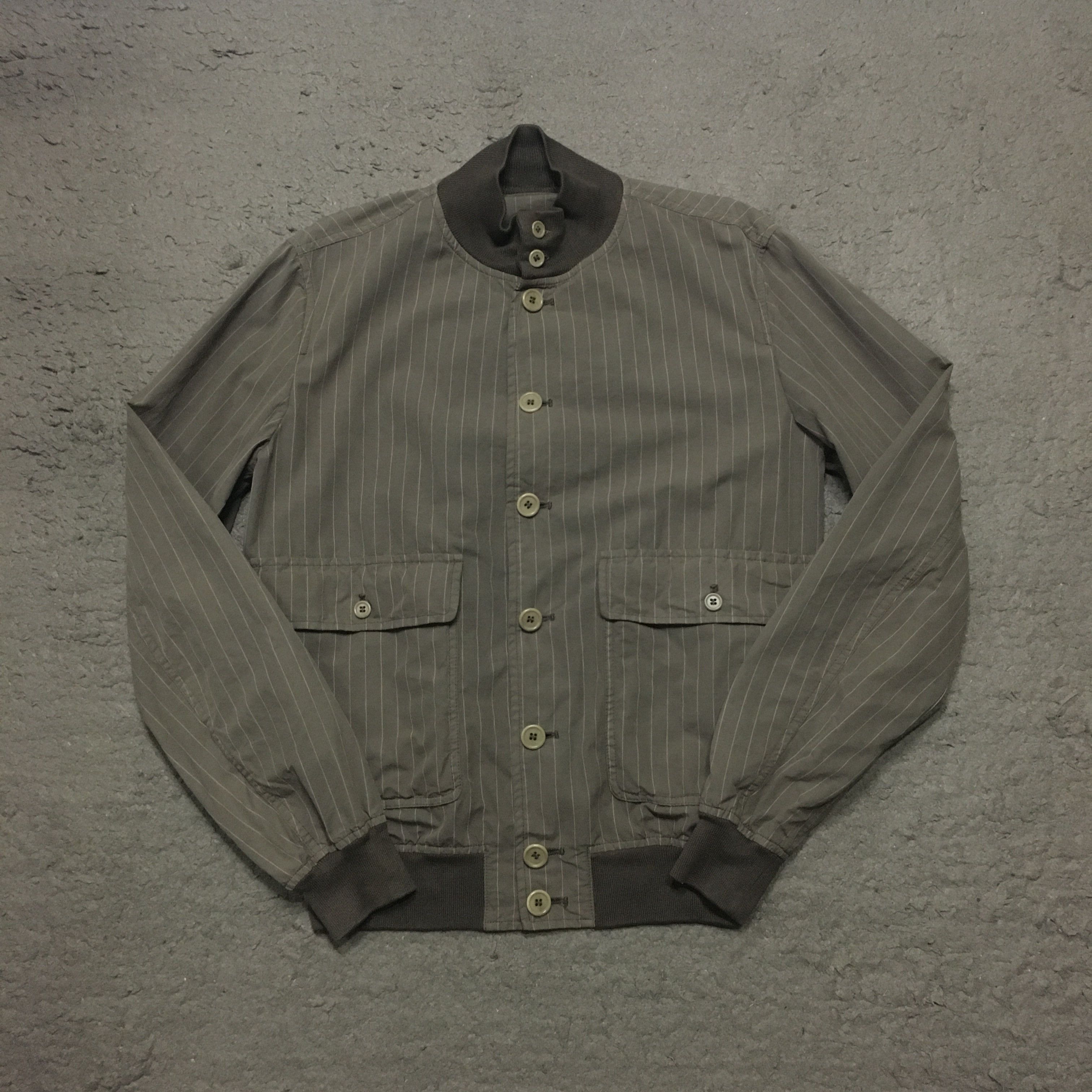 image of Italian Designers x Valstar Stripe Light Jacket in Brown, Men's (Size Small)