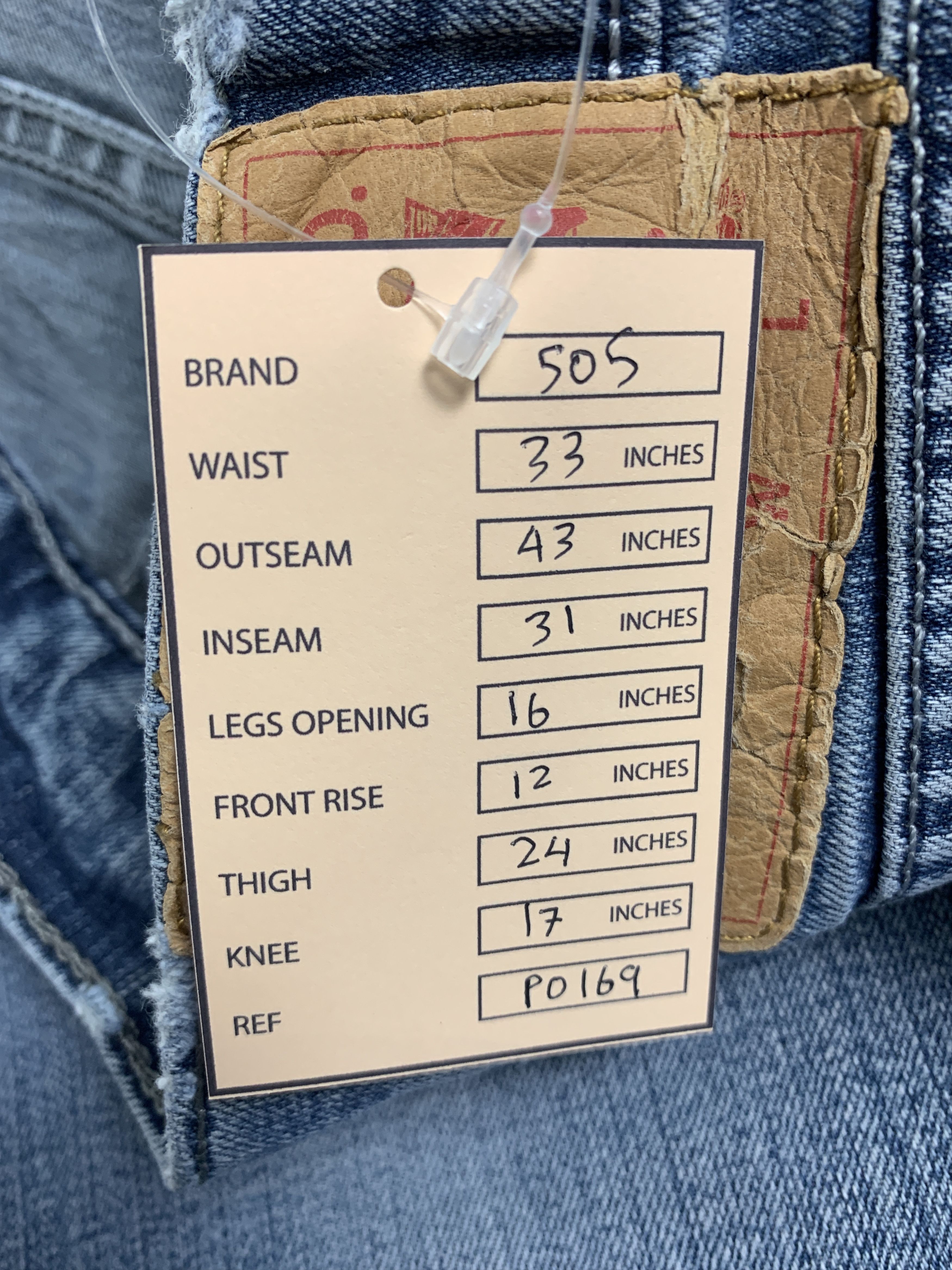Levi's × Vintage Vintage LEVI'S 505 Distressed Faded Mid Wash Jeans Size US 33 - 20 Thumbnail
