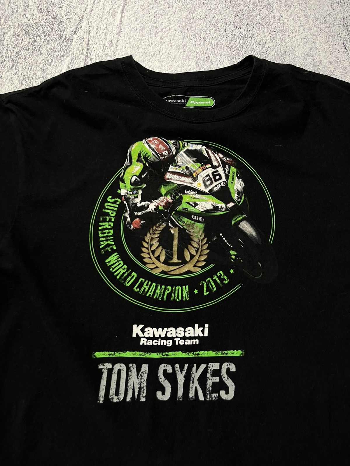 Vintage Vintage Kawasaki Moto tee Tom Sykes size XL logo Size US XL / EU 56 / 4 - 5 Thumbnail