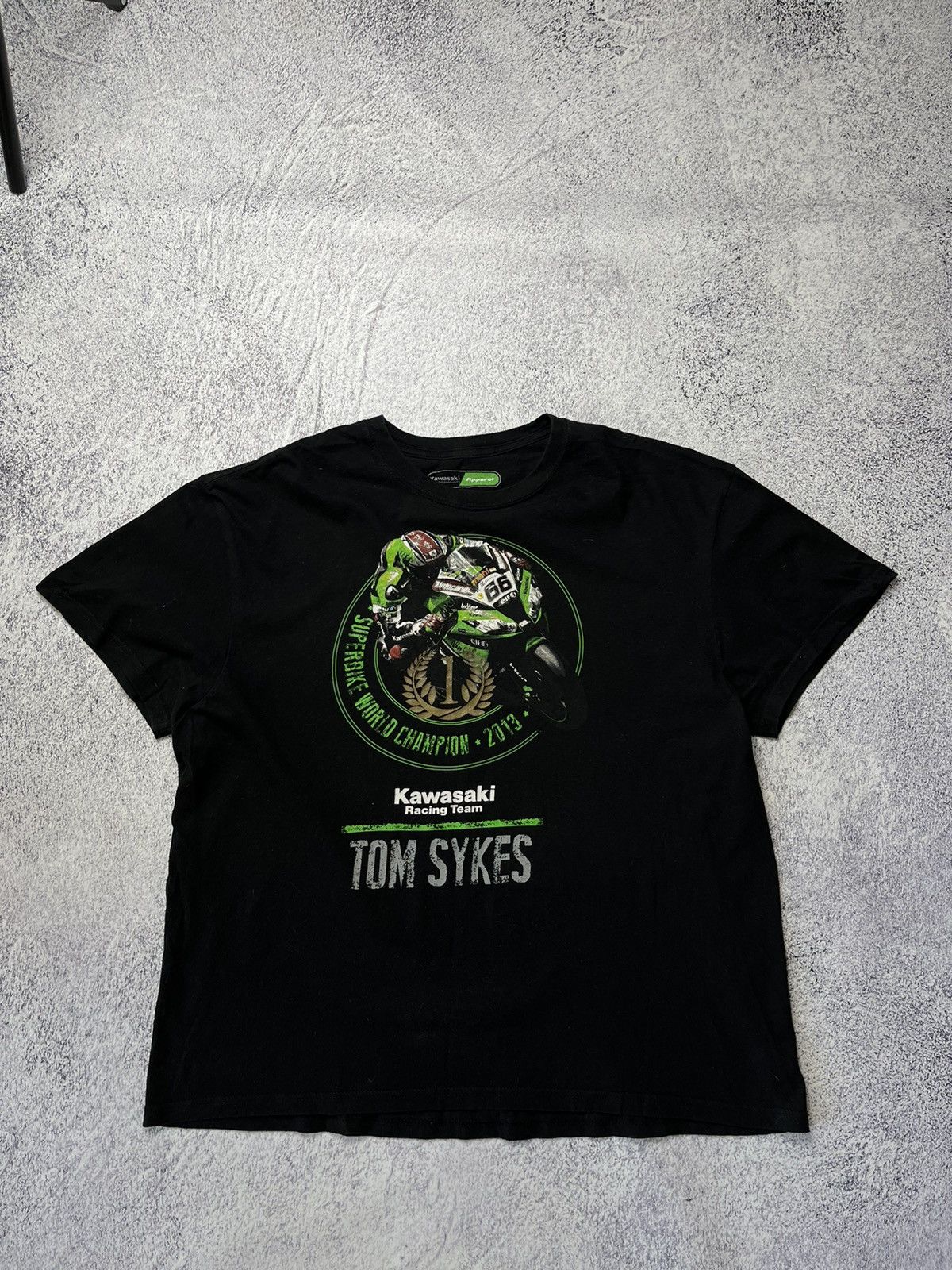 Vintage Vintage Kawasaki Moto tee Tom Sykes size XL logo Size US XL / EU 56 / 4 - 1 Thumbnail