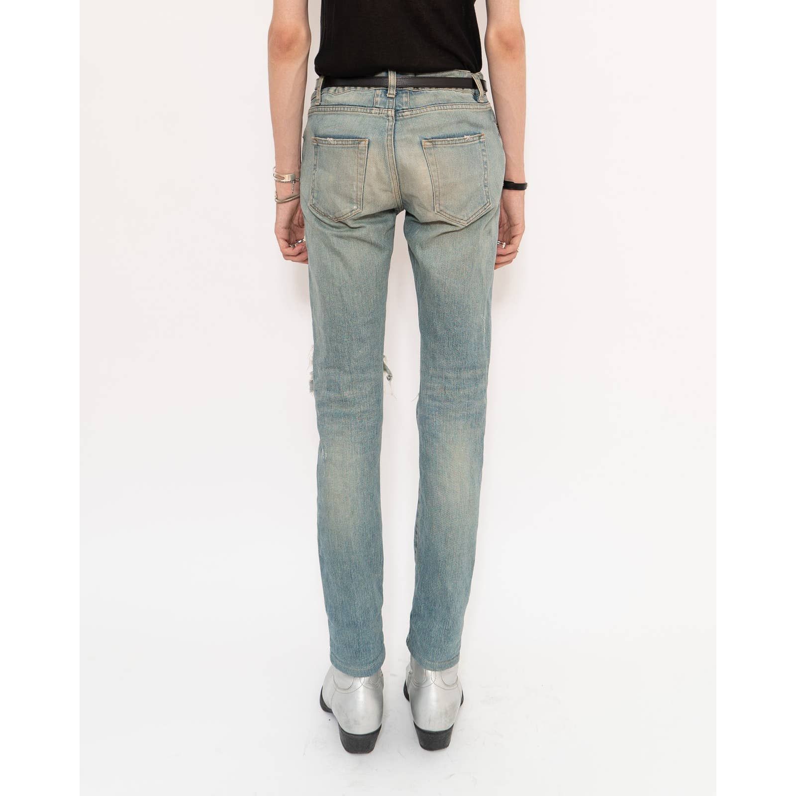 Saint Laurent Paris FW14 Distressed Crash Denim Size US 29 - 5 Thumbnail