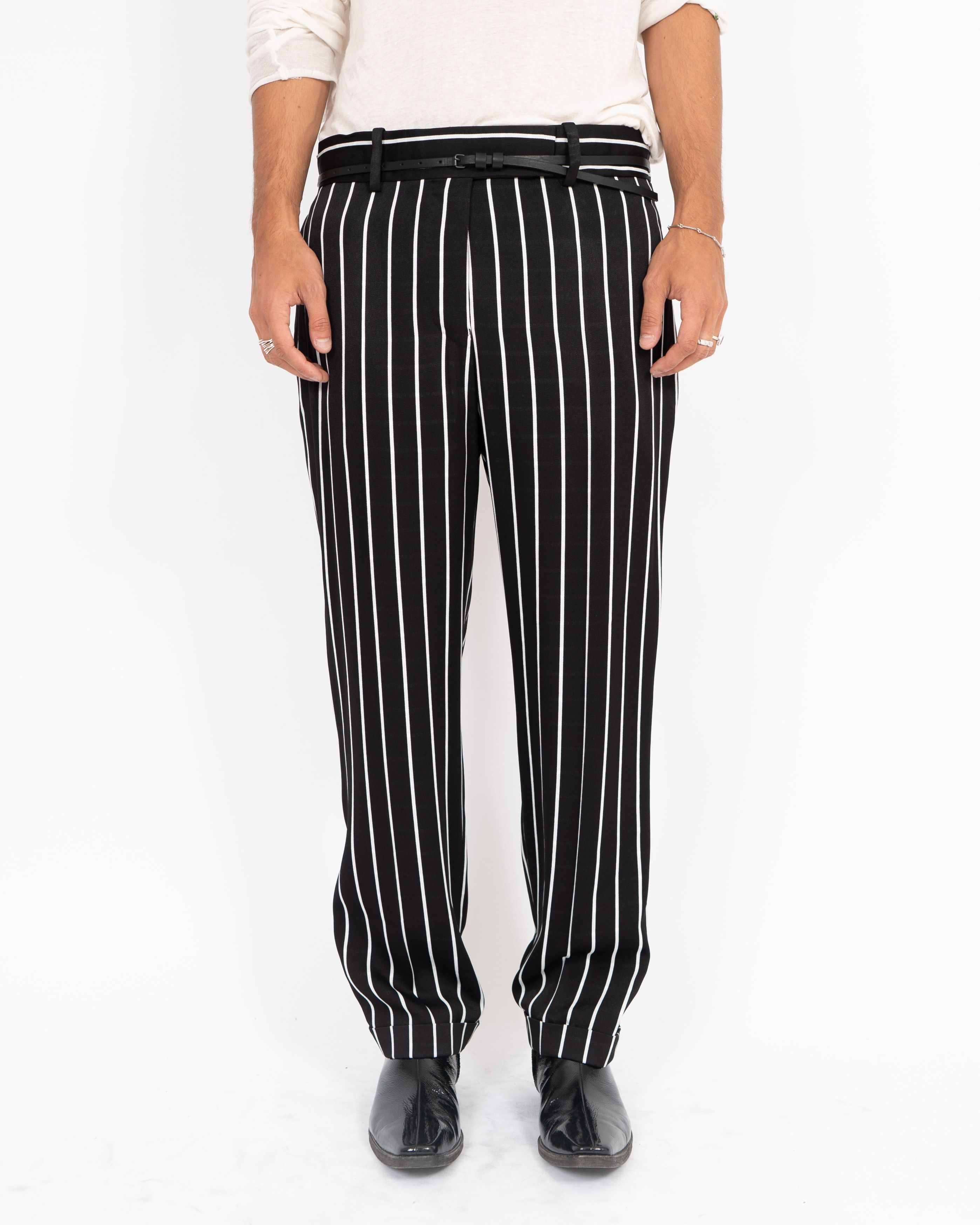 SS18 Striped Runway Morganite Trousers