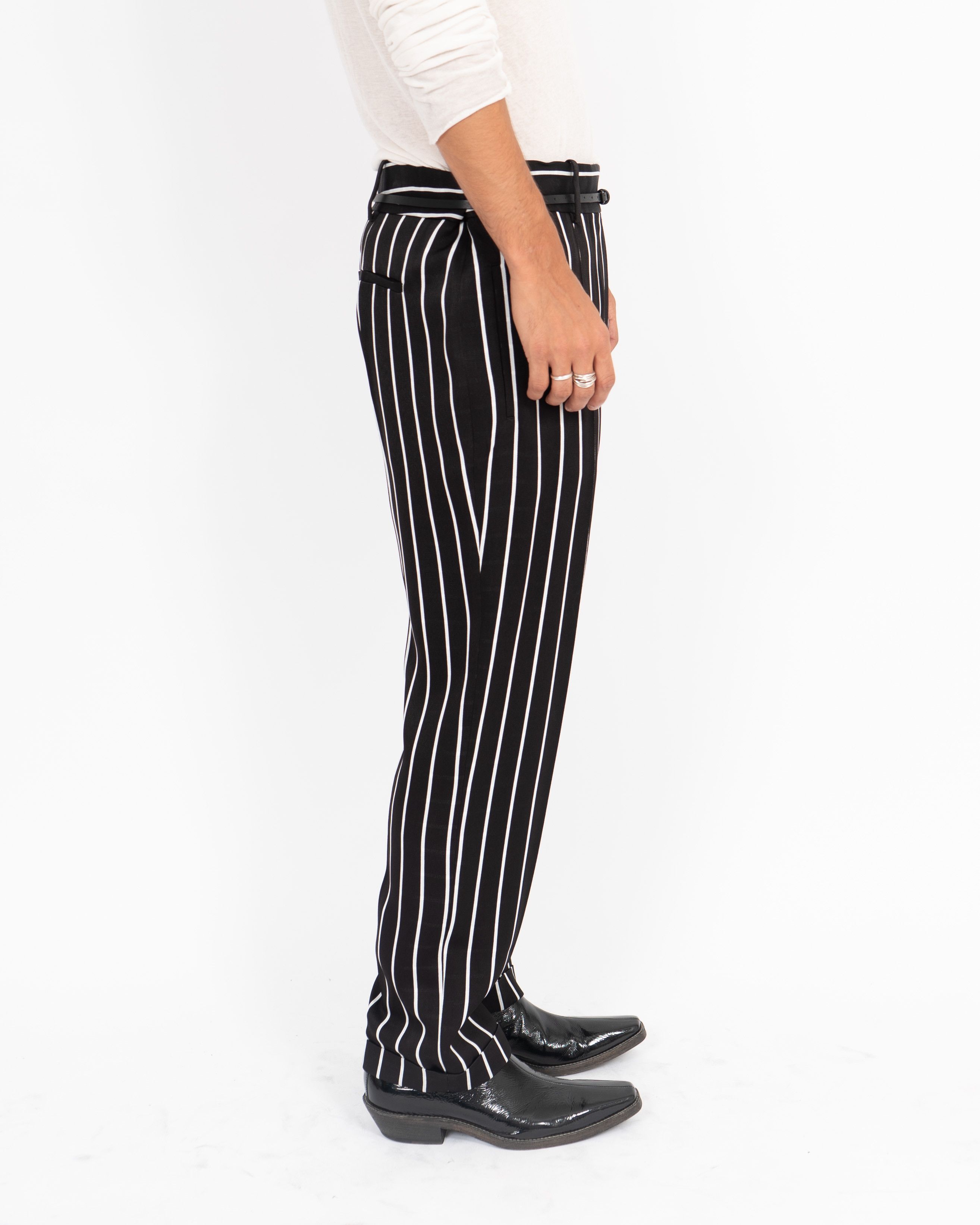 Haider Ackermann SS18 Striped Runway Morganite Trousers Size US 34 / EU 50 - 5 Thumbnail