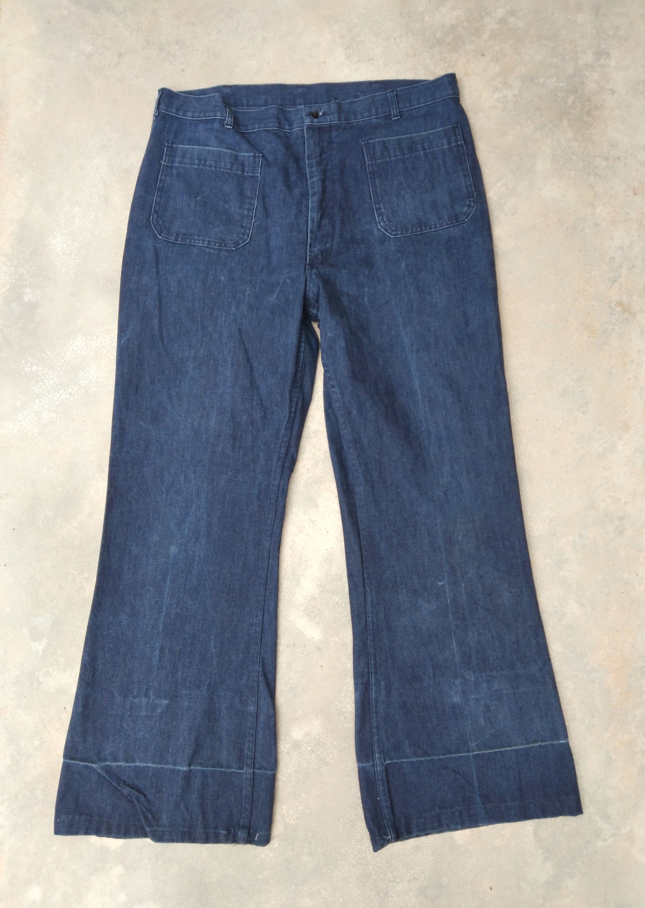 image of Made In USA x Vintage 70's Vintage Flared Jeans Trousers Utility Mens Denim Type Ii in Blue (Size 3