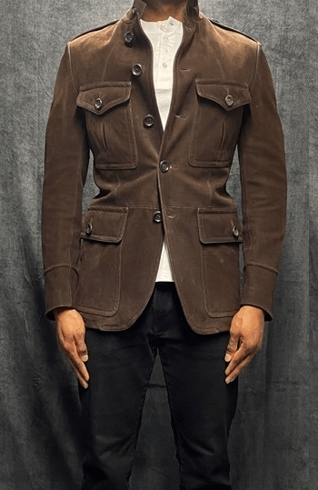 o1loc1c0823 Jacket in Dark Brown