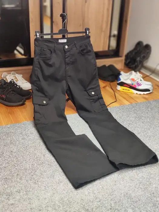 Japanese Brand Vintage 90's Japanese Trendy Flared Cargo Trousers Pants Size 30" / US 8 / IT 44 - 10 Thumbnail