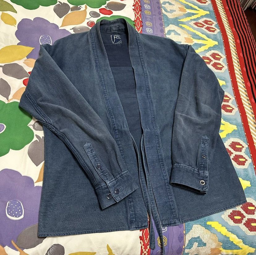 image of Visvim Blue Dye Lhamo Shirt, Men's (Size Large)