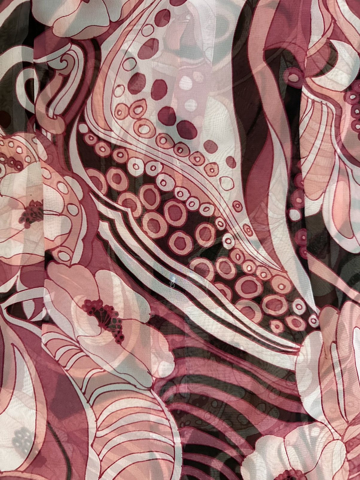 Vintage VINTAGE NICOLA PINK FAUX PUCCI PRINT SEMI SHEER TOP_MEDIUM Size M / US 6-8 / IT 42-44 - 8 Thumbnail