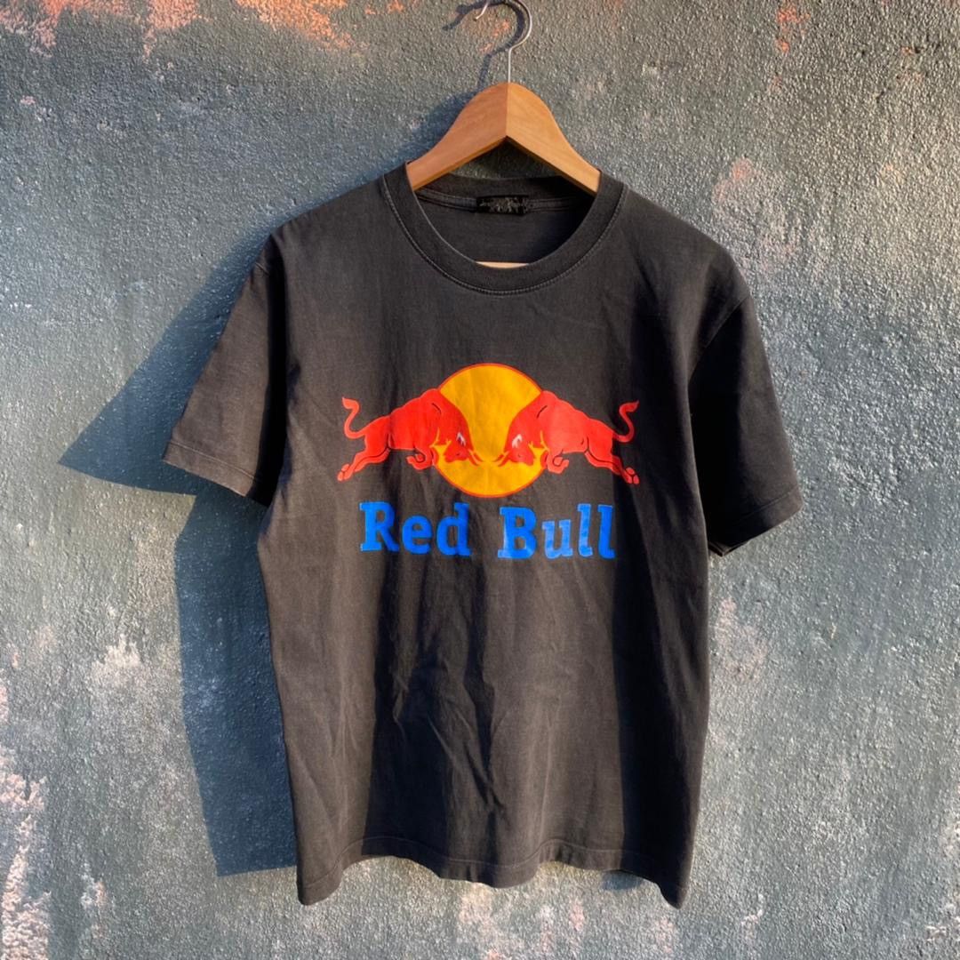 image of Vintage Faded Red Bull Bootleg Tee in Black, Men's (Size Medium)
