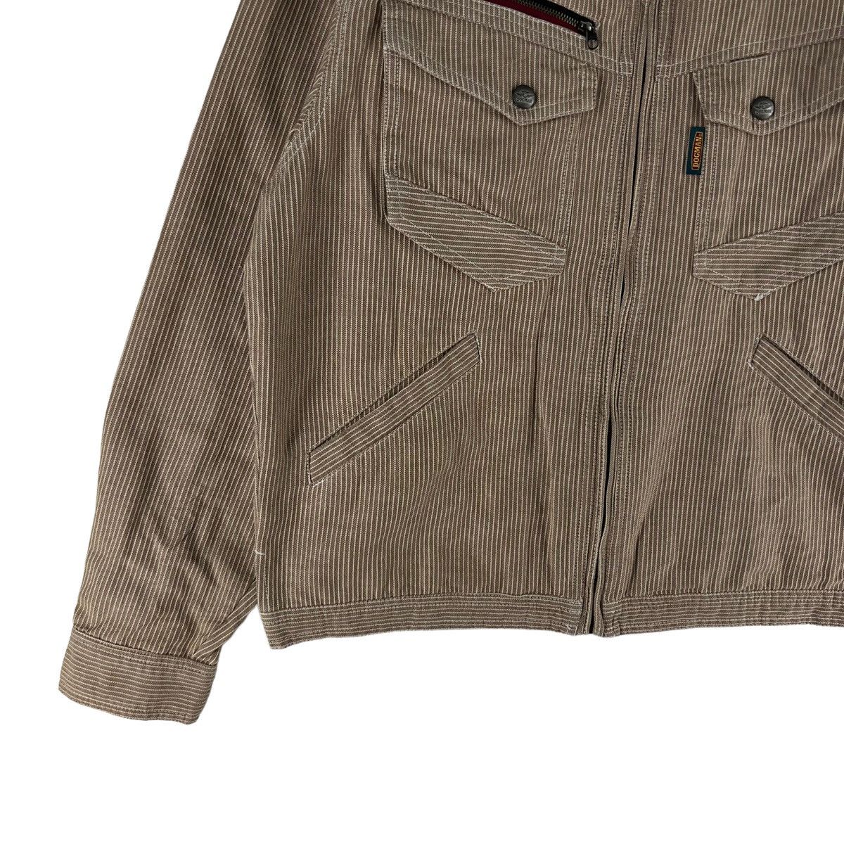 Japanese Brand VINTAGE BOMBER HIKORY CHORE JACKET DOGMAN SUGAR CANE DESIGN Size US L / EU 52-54 / 3 - 3 Thumbnail