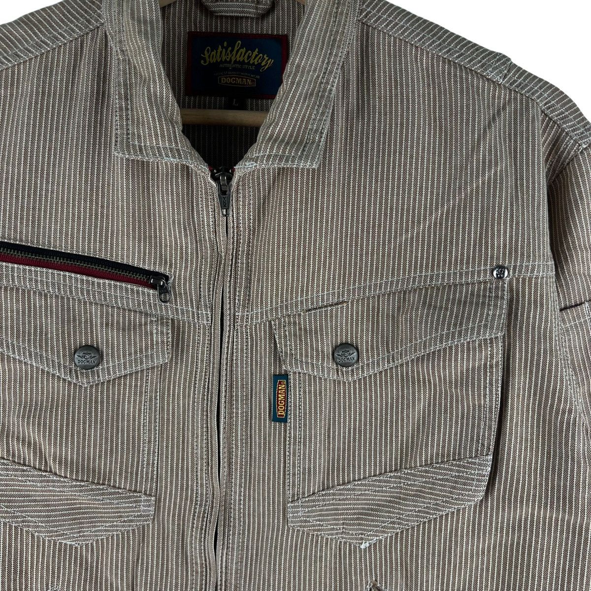 Japanese Brand VINTAGE BOMBER HIKORY CHORE JACKET DOGMAN SUGAR CANE DESIGN Size US L / EU 52-54 / 3 - 6 Thumbnail