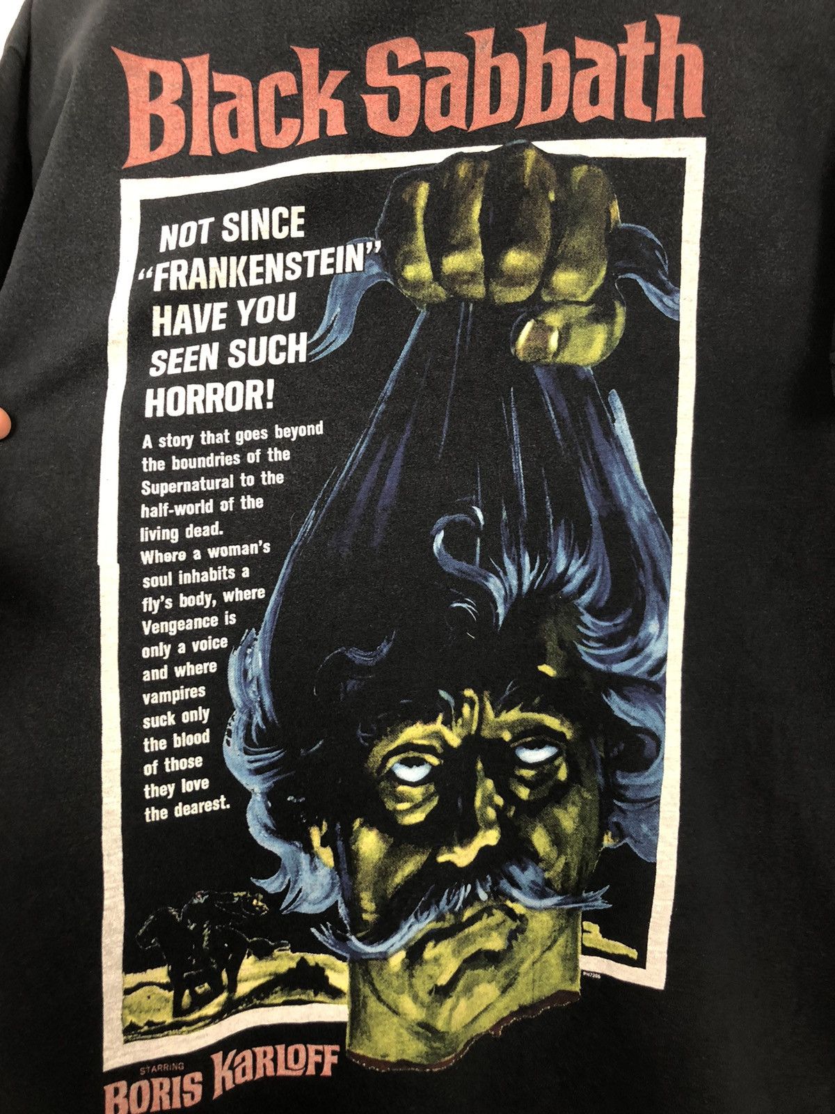 Expert Horror × Vintage Vintage Black Sabbath Boris Karloff Tee Size US XL / EU 56 / 4 - 3 Thumbnail