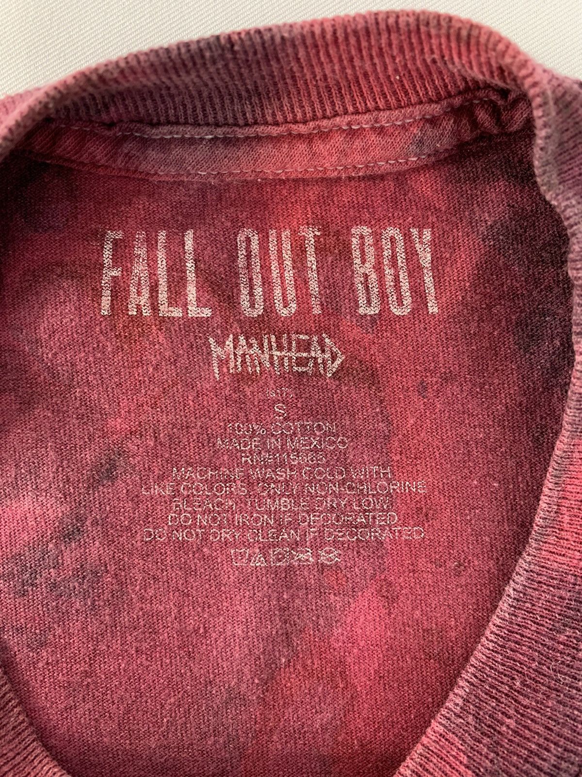 Band Tees 90s Fall Out For Boy Tie Dye Bleach Design Printed Tee Size US M / EU 48-50 / 2 - 5 Thumbnail