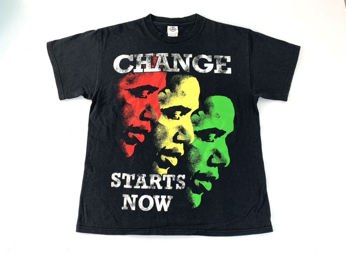 Y2k Barrack Obama Change Start Now USA President Rasta Art