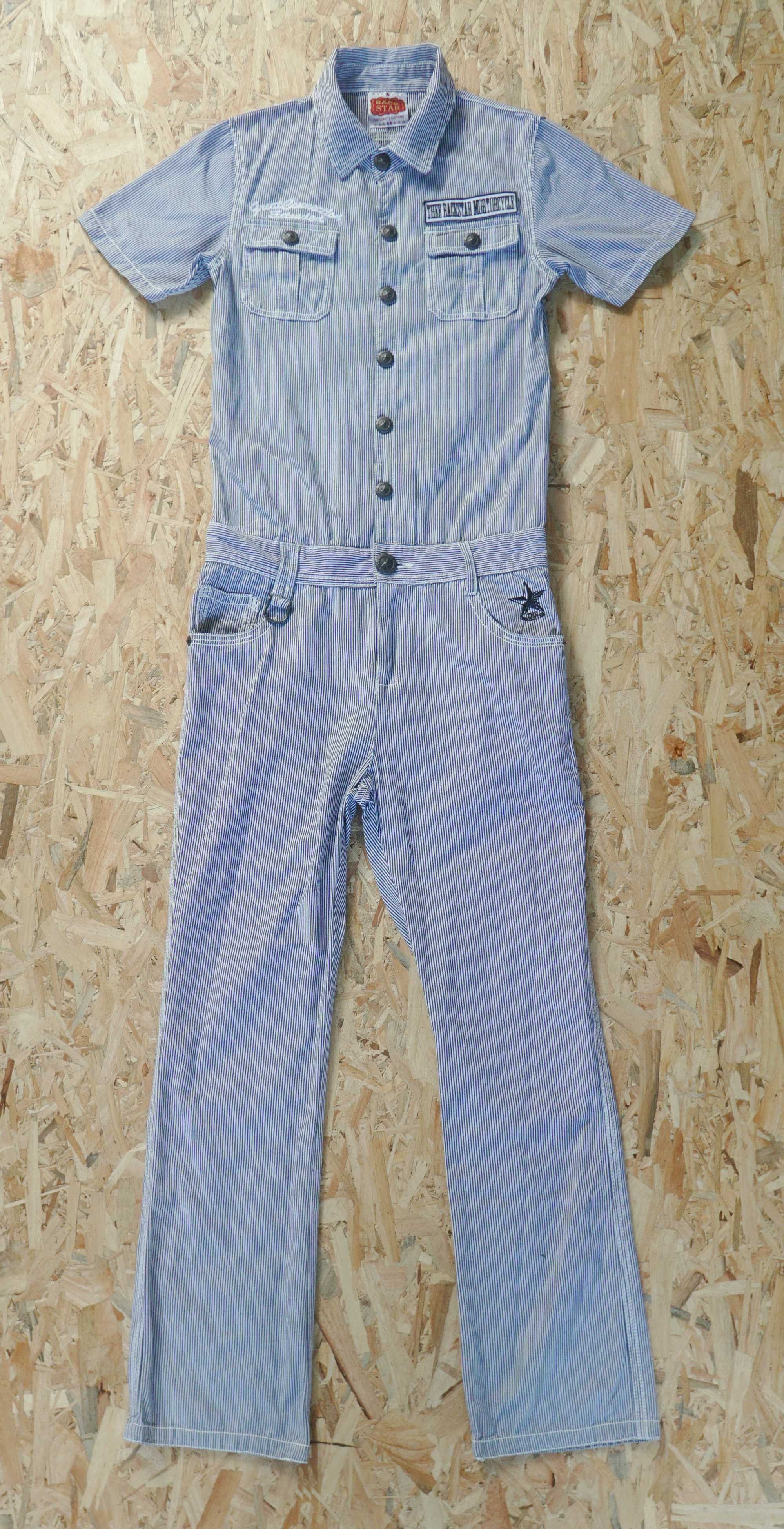Japanese Brand BACK STAR Hickory Stripes Short Sleeves Coverall Size US 32 / EU 48 - 21 Thumbnail