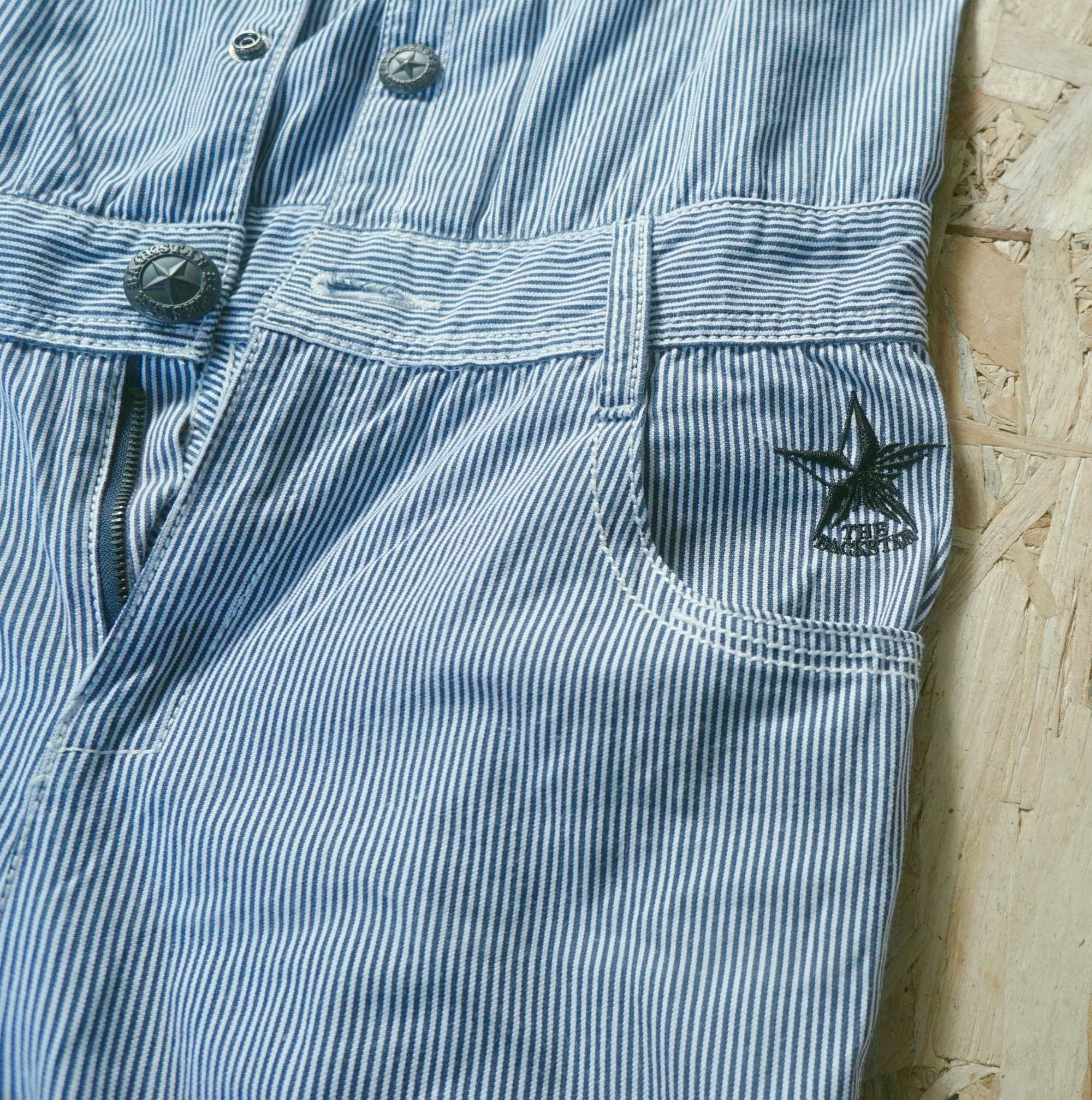 Japanese Brand BACK STAR Hickory Stripes Short Sleeves Coverall Size US 32 / EU 48 - 8 Thumbnail