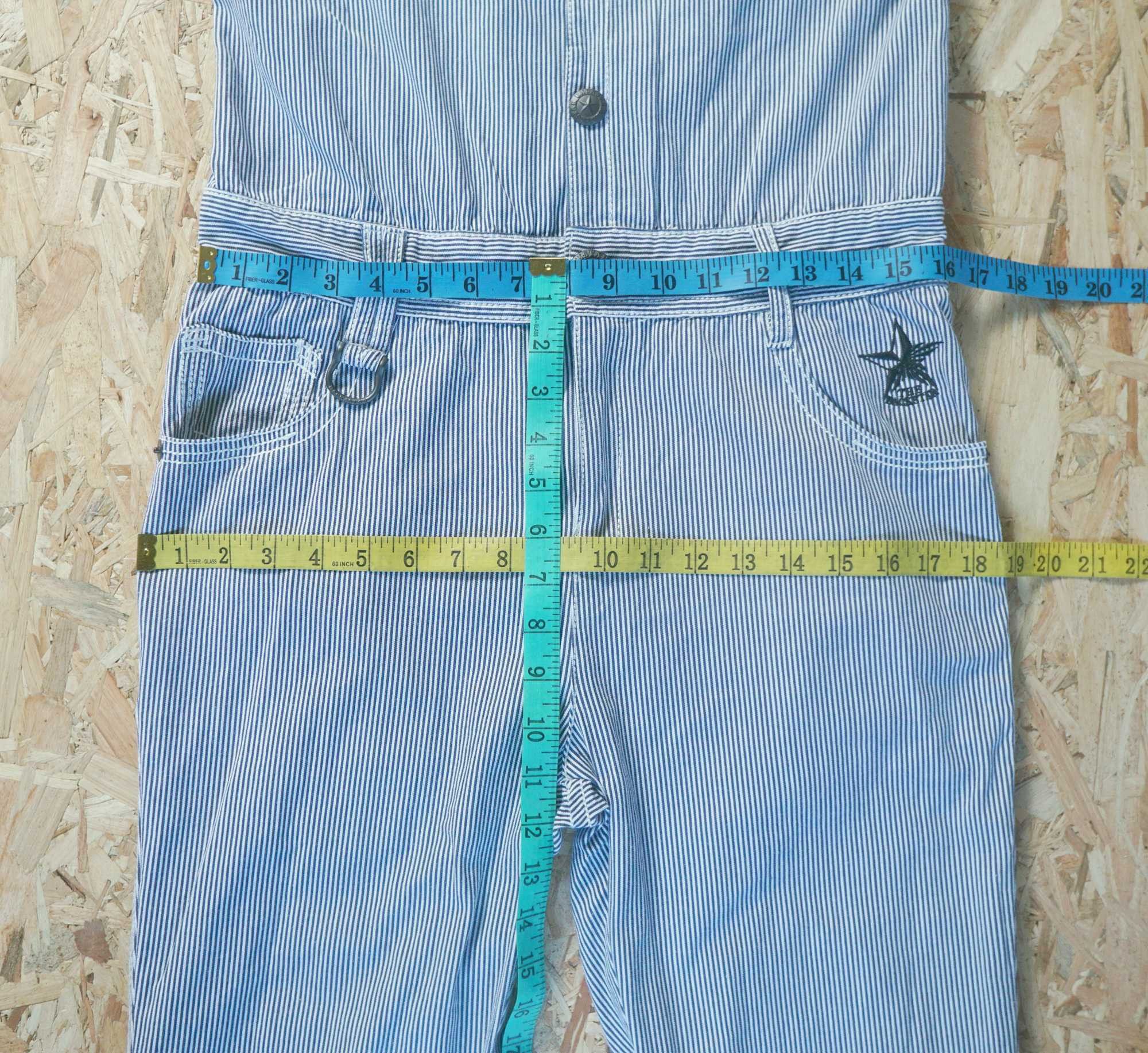 Japanese Brand BACK STAR Hickory Stripes Short Sleeves Coverall Size US 32 / EU 48 - 17 Thumbnail