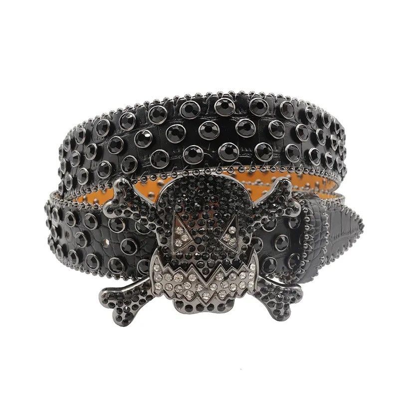 Leather Rhinestone Belt Size ONE SIZE - 1 Thumbnail