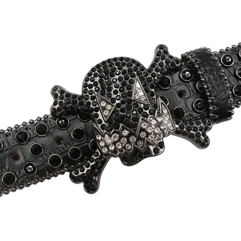 Leather Rhinestone Belt Size ONE SIZE - 2 Thumbnail