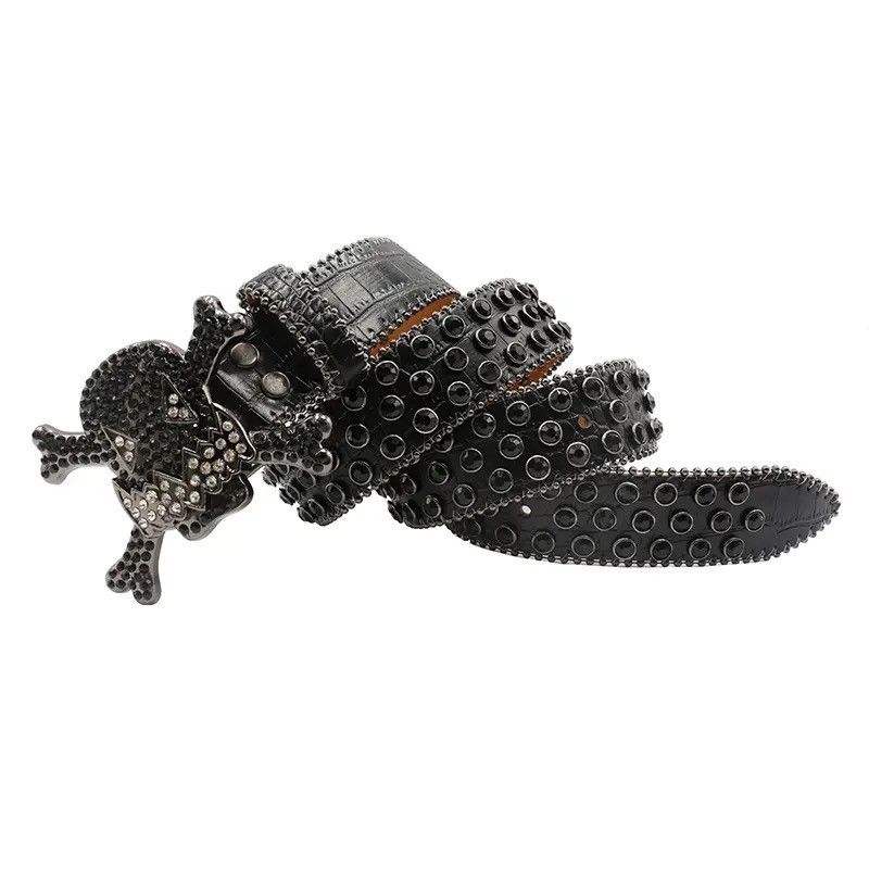 Leather Rhinestone Belt Size ONE SIZE - 3 Thumbnail