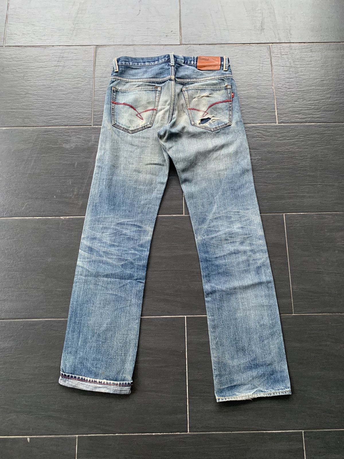 Japanese Brand Vintage Flash Report Selvedge Distressed Denim Size US 31 - 9 Thumbnail