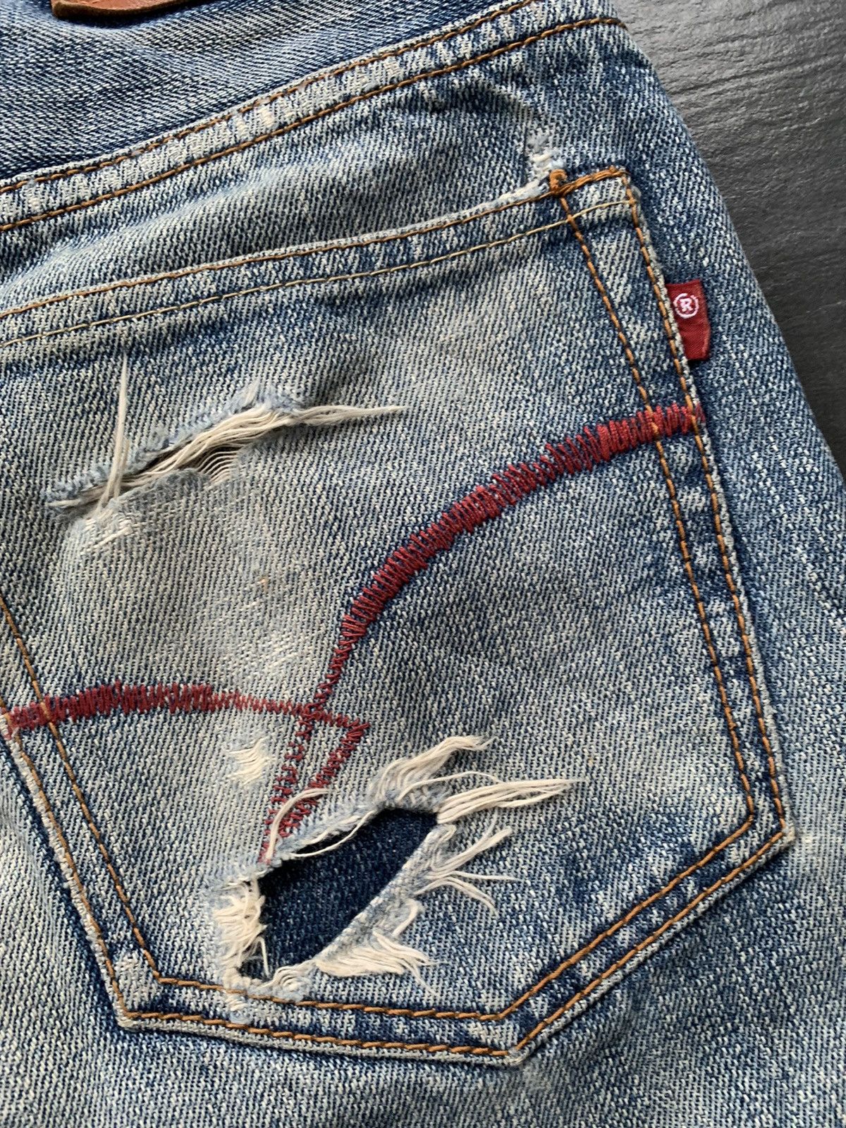 Japanese Brand Vintage Flash Report Selvedge Distressed Denim Size US 31 - 14 Thumbnail