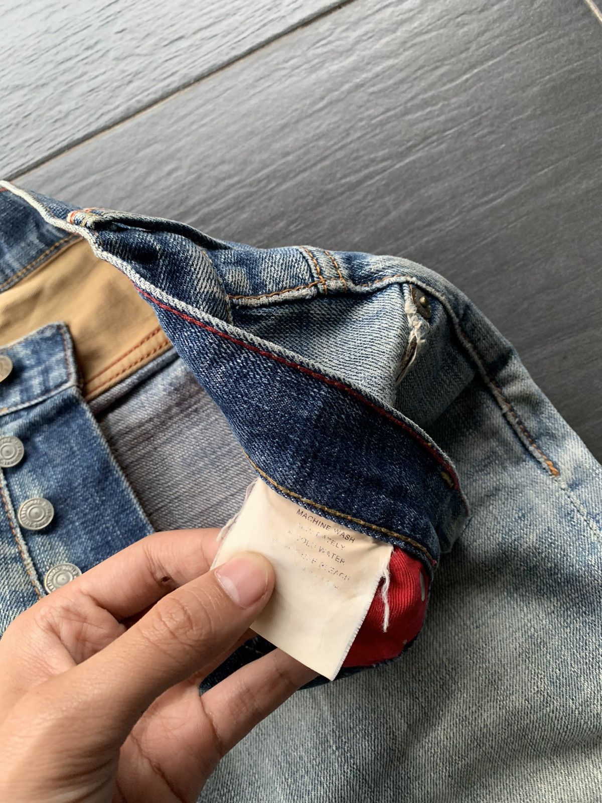 Japanese Brand Vintage Flash Report Selvedge Distressed Denim Size US 31 - 7 Thumbnail