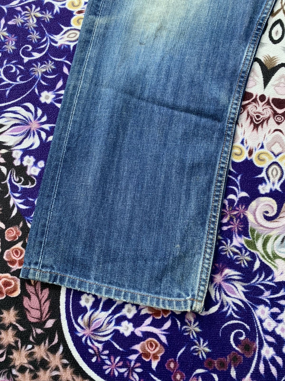 Levi's Vintage Clothing Levis 503 Faded Distressed Denim Size US 35 - 3 Thumbnail