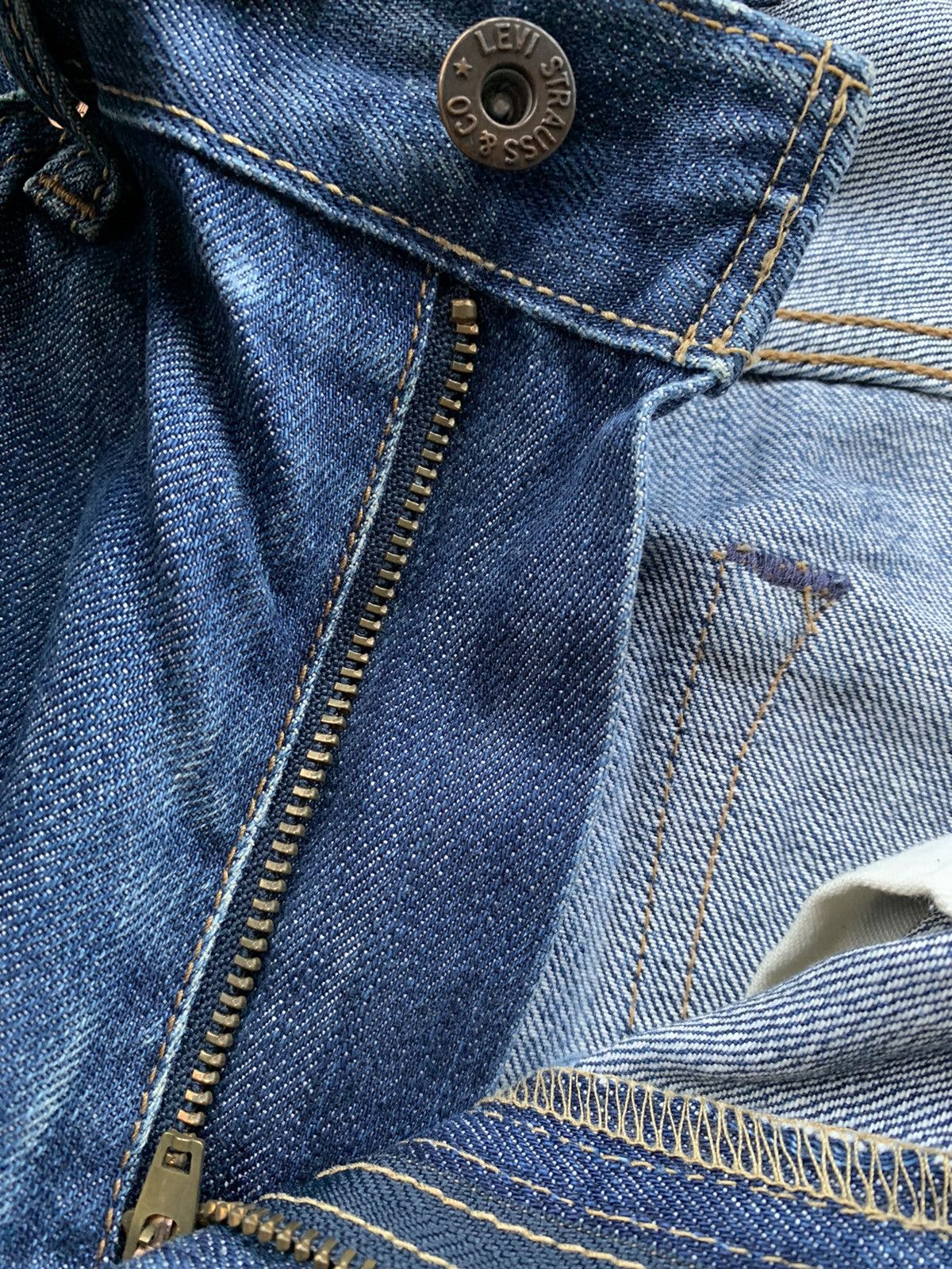 Levi's Vintage Clothing Levis 503 Faded Distressed Denim Size US 35 - 5 Thumbnail
