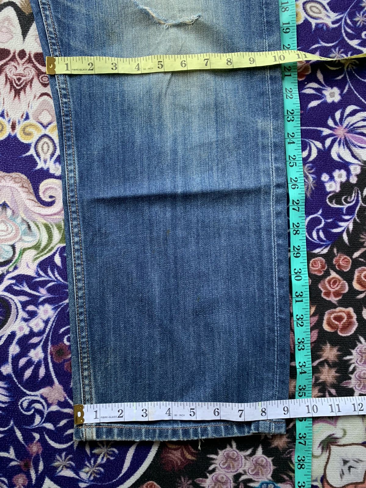 Levi's Vintage Clothing Levis 503 Faded Distressed Denim Size US 35 - 17 Thumbnail