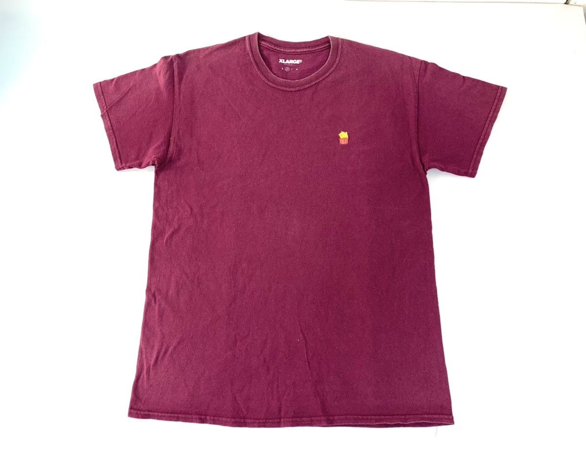 Hype X Large Embroidery Fries Logo Spell Out Printed Tee