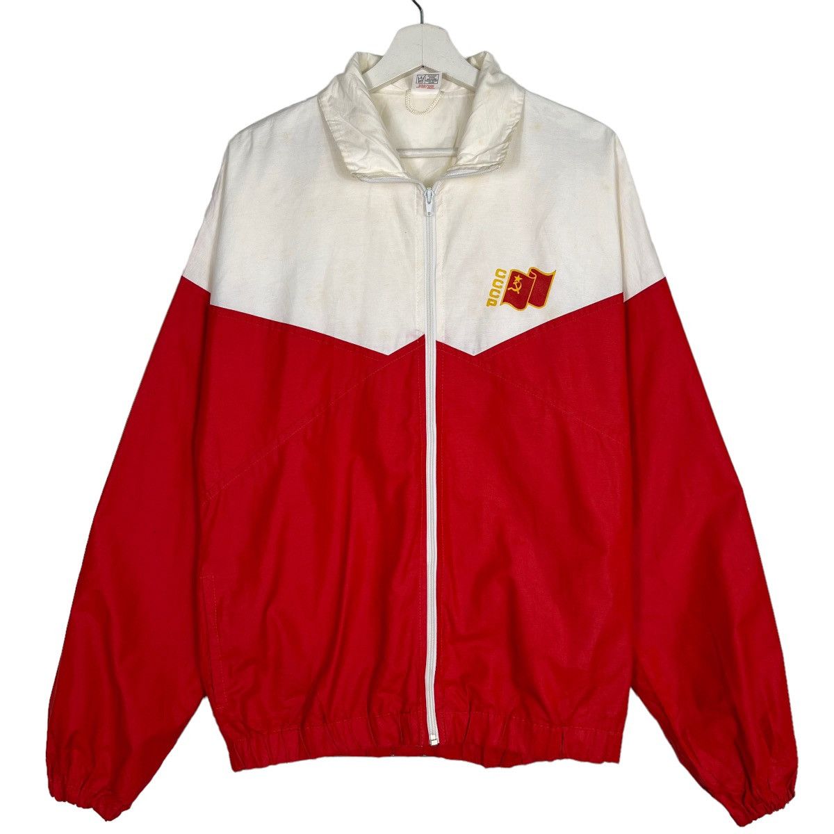 Vintage 💥 1980s VINTAGE CCCP TRAINER JACKET Size US XL / EU 56 / 4 - 1 Thumbnail
