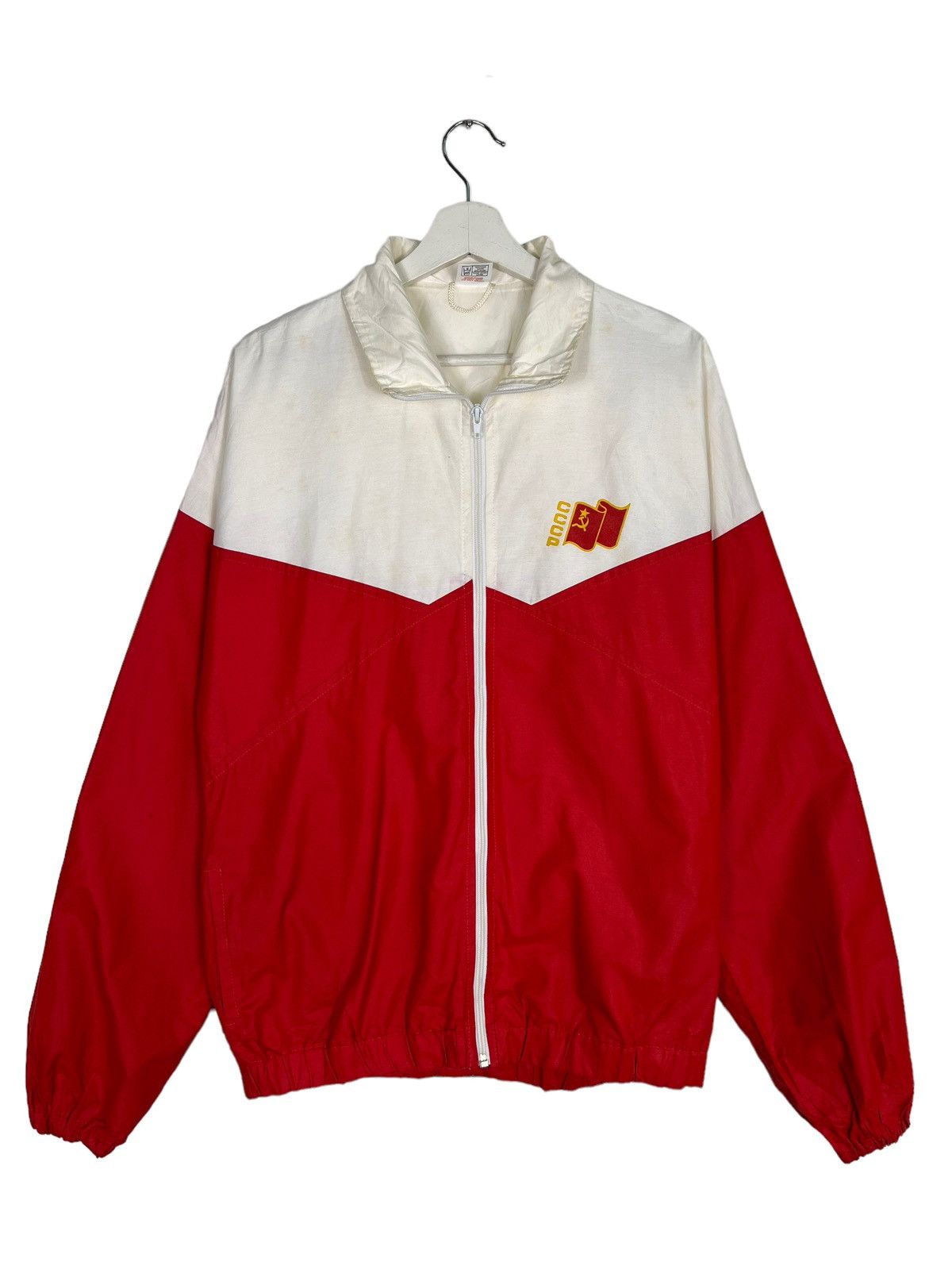 Vintage 💥 1980s VINTAGE CCCP TRAINER JACKET Size US XL / EU 56 / 4 - 5 Thumbnail