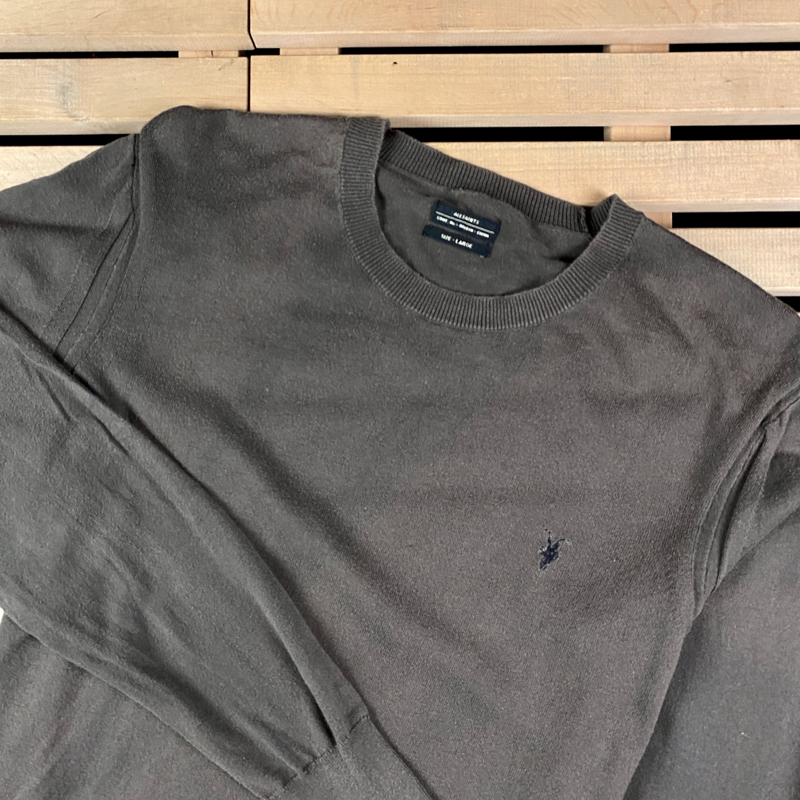 Allsaints Mens Long Sleeve Sweater Pullover AllSaints Size L Cotton Size US L / EU 52-54 / 3 - 2 Thumbnail