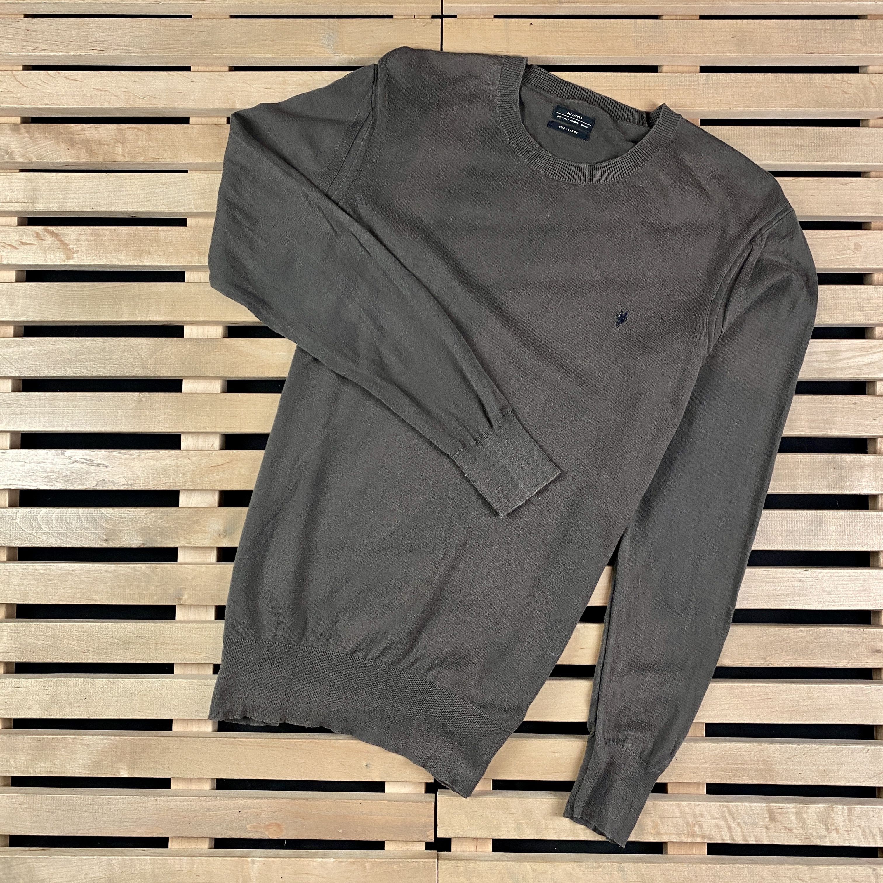 Allsaints Mens Long Sleeve Sweater Pullover AllSaints Size L Cotton Size US L / EU 52-54 / 3 - 1 Thumbnail