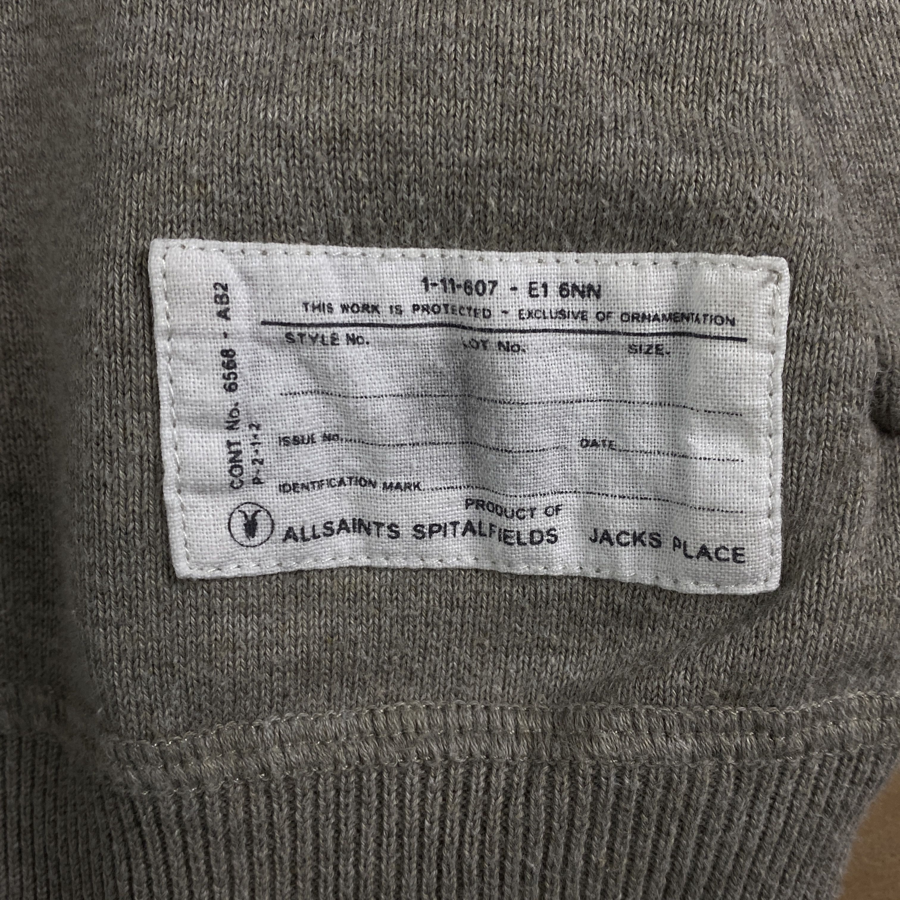 Allsaints Mens Salta Hoody Allsaints Spitalfields Size M Cotton Size US M / EU 48-50 / 2 - 5 Thumbnail