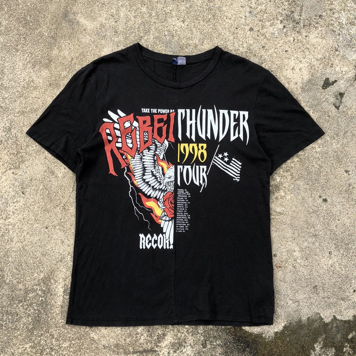 Band Tees × H&M 🔥Rare🔥Rebel Thunder By H&M Center Stitch Promo Concert Tee Size US M / EU 48-50 / 2 - 1 Thumbnail