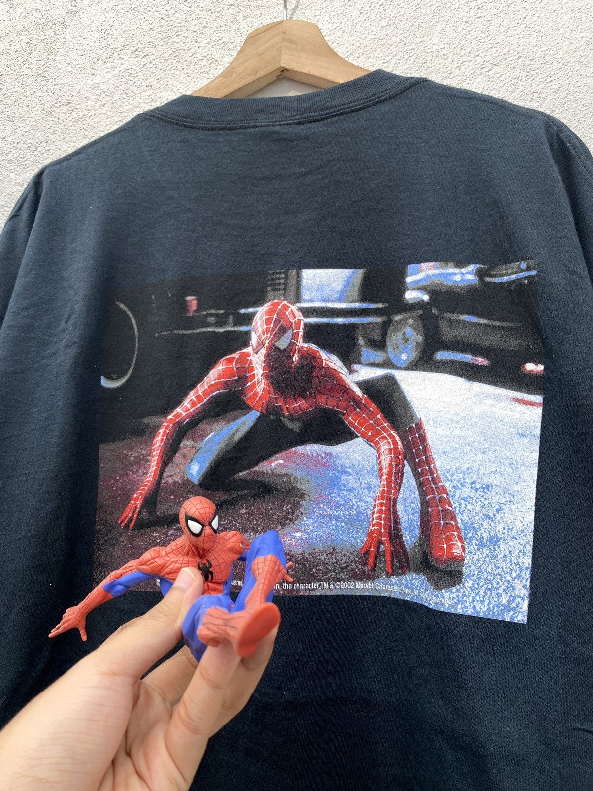 image of Marvel Comics x Movie Vintage Spider-Man 2002 Tobey Maguire in Black, Men's (Size XL)