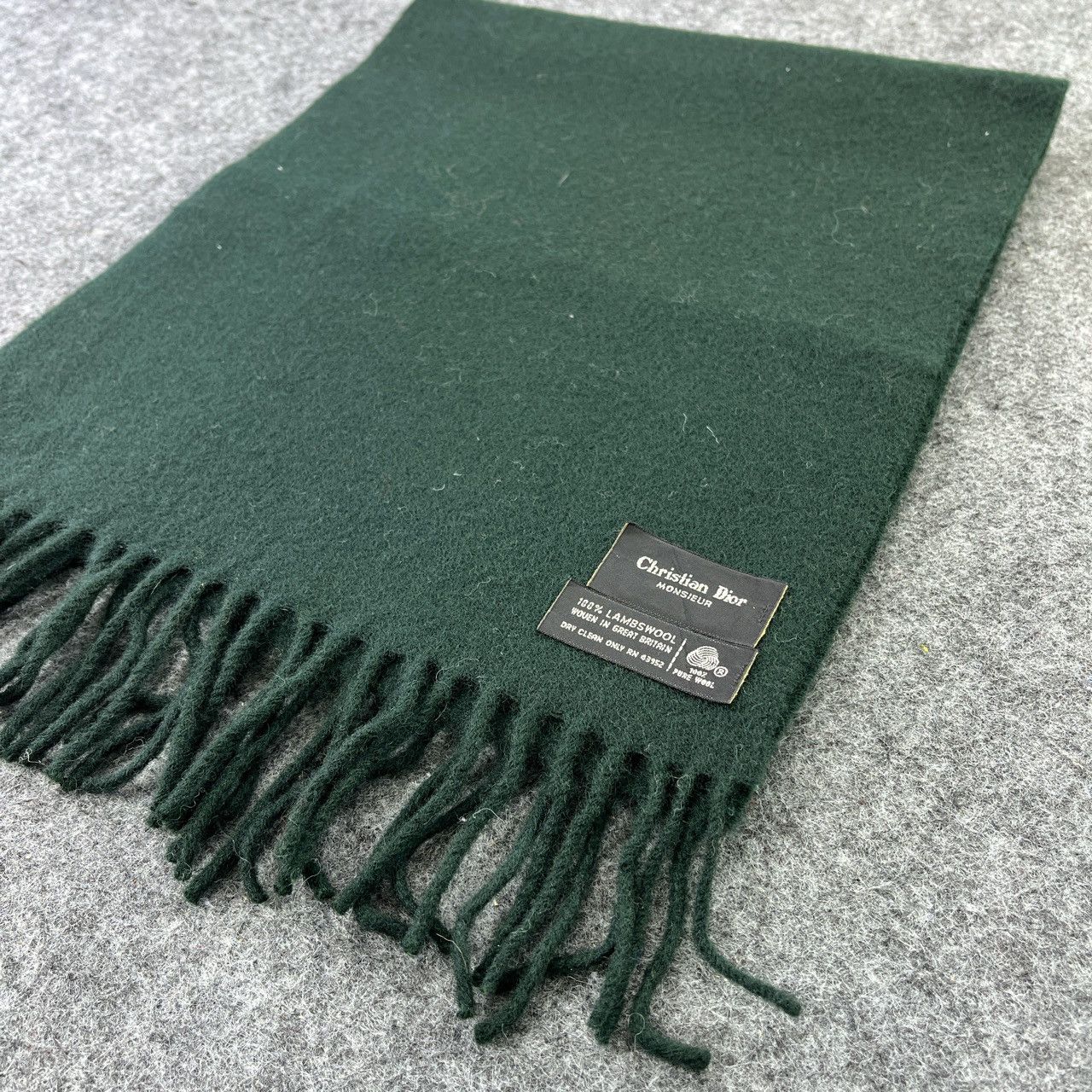 Christian Dior Monsieur × Vintage Christian Dior Plain Scarf / Muffler / Neckwear T425 Size ONE SIZE - 4 Thumbnail