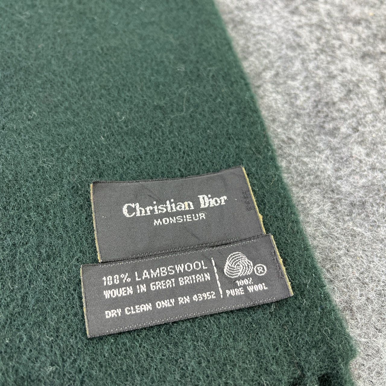 Christian Dior Monsieur × Vintage Christian Dior Plain Scarf / Muffler / Neckwear T425 Size ONE SIZE - 7 Thumbnail