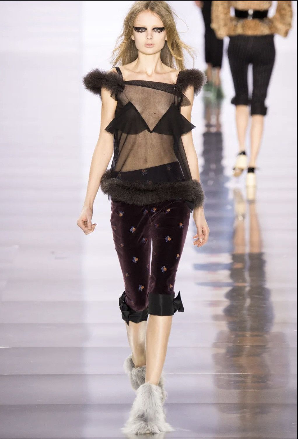 Maison Margiela 2015 FW ⚡️Maison Margiela Artisanal Fur Mesh Top Tank Shirt Size S / US 4 / IT 40 - 2 Thumbnail
