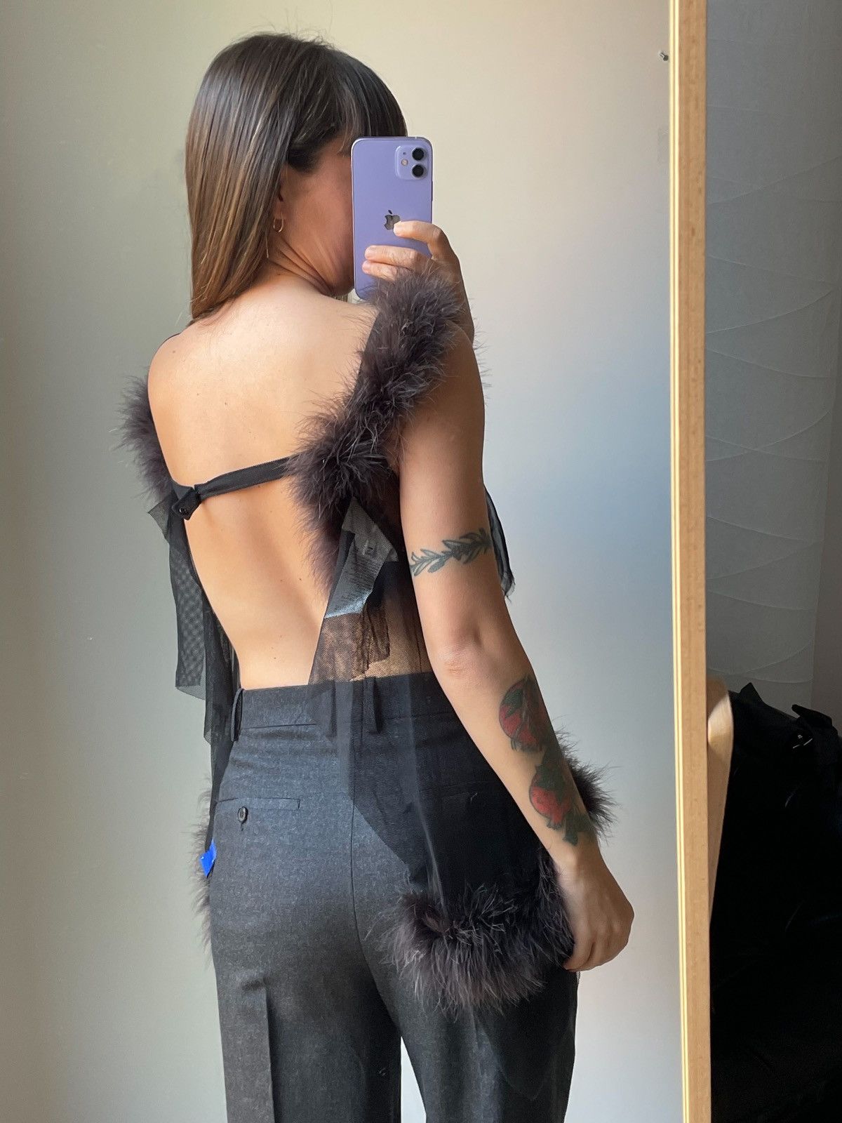 Maison Margiela 2015 FW ⚡️Maison Margiela Artisanal Fur Mesh Top Tank Shirt Size S / US 4 / IT 40 - 6 Thumbnail