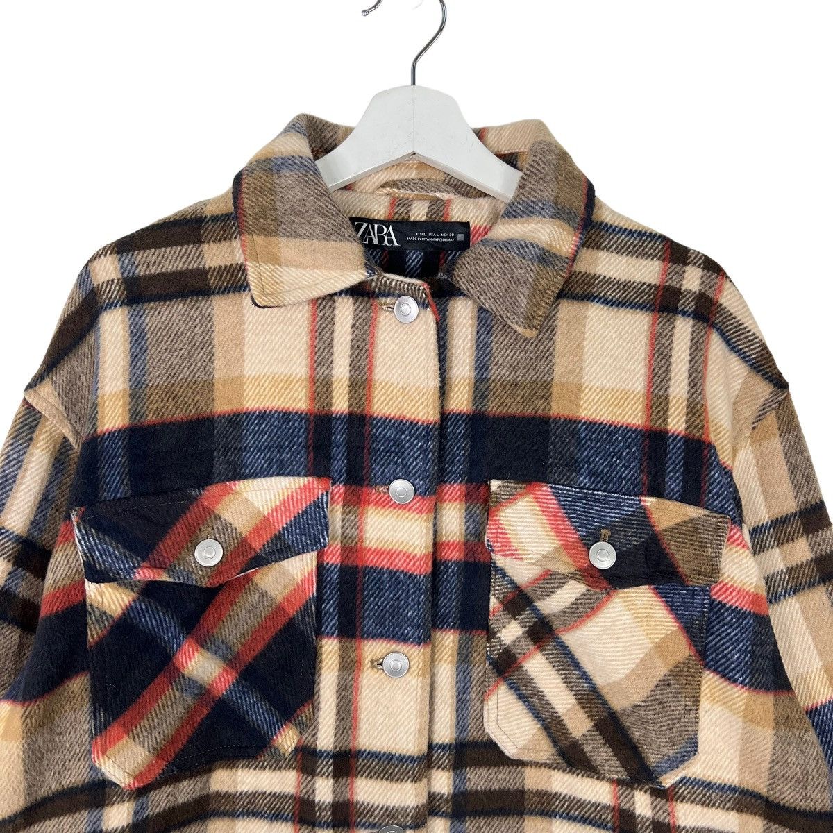 Japanese Brand 🔥 ZARA PLAID WOOL JACKET Size US L / EU 52-54 / 3 - 4 Thumbnail