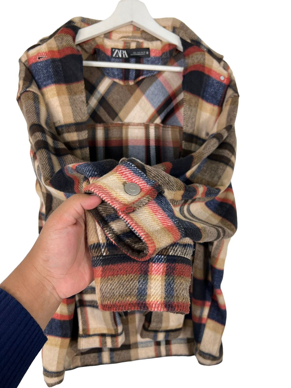 Japanese Brand 🔥 ZARA PLAID WOOL JACKET Size US L / EU 52-54 / 3 - 9 Thumbnail