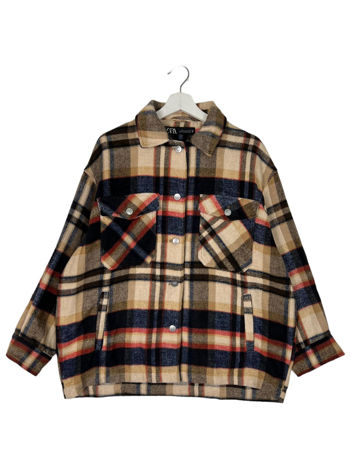 Japanese Brand 🔥 ZARA PLAID WOOL JACKET Size US L / EU 52-54 / 3 - 6 Thumbnail