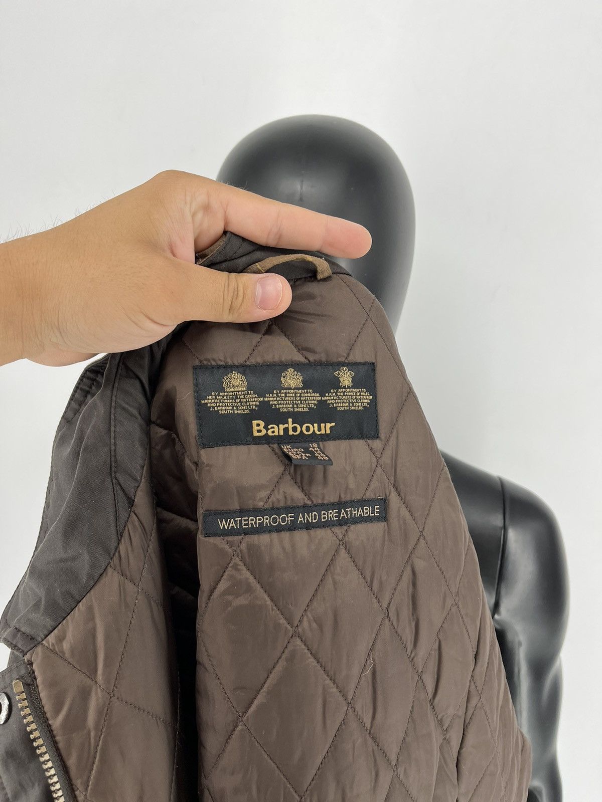 Barbour × Vintage LWB0043BR71 BARBOUR TWILL BELSAY COAT WASH Size US S / EU 44-46 / 1 - 14 Thumbnail